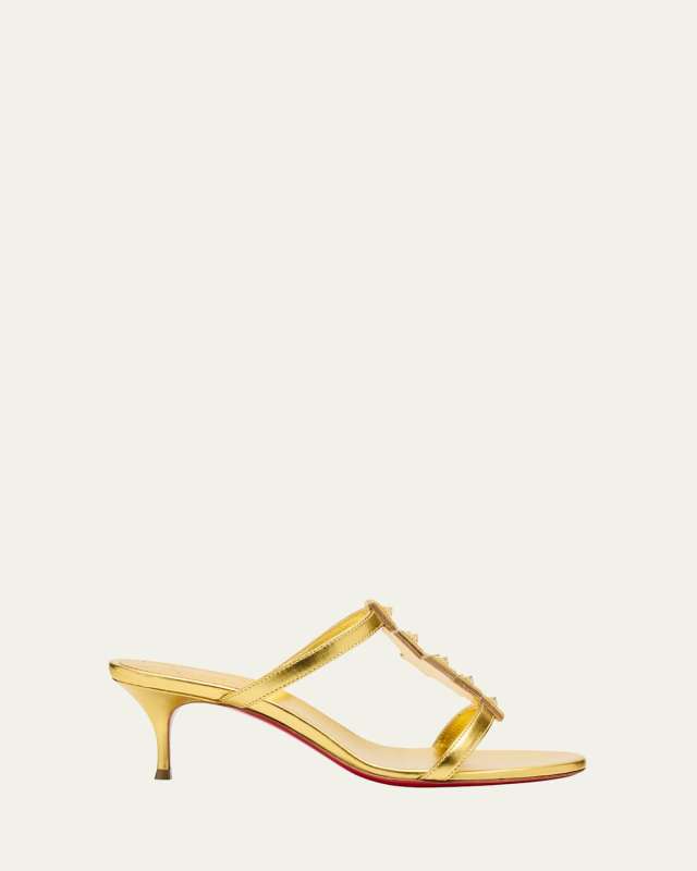 Diwalina Spike Metallic Nappa Leather Sandals